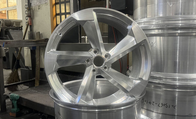 wheels waiting for burshing process