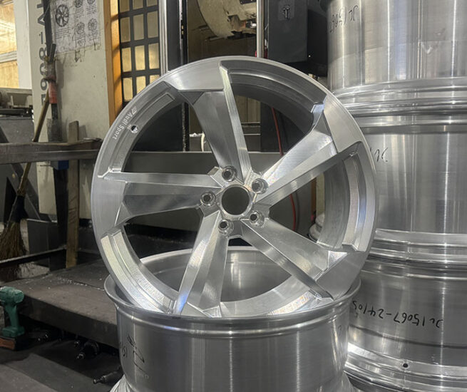 wheels waiting for burshing process